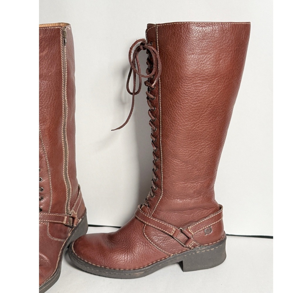 Born Womens Lace Up Riding Boot Equestrian Leather Southwestern Victorian Size 7